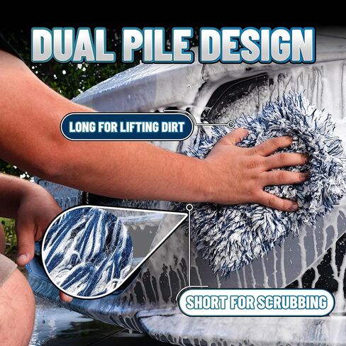 Chemical Guys Dually Wash Pad Microfiber Car Wash Pad Dual Surface Cleaning Pad for Paint Clear Coat Glass Wheels and Exterior Surfaces in Kuwait