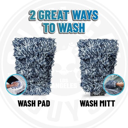 Chemical Guys Dually Wash Pad Microfiber Car Wash Pad Dual Surface Cleaning Pad for Paint Clear Coat Glass Wheels and Exterior Surfaces in Kuwait
