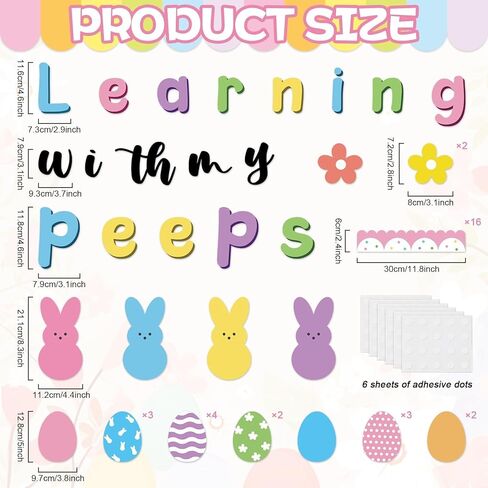 Easter Bulletin Board Classroom Decoration Set Easter Bunny Bulletin Board Bunny Egg Flower Learning Paper Cutouts for School Library Home Office Nursery Chalkboard Wall Decor Spring Party Supplies in Saudi Arabia