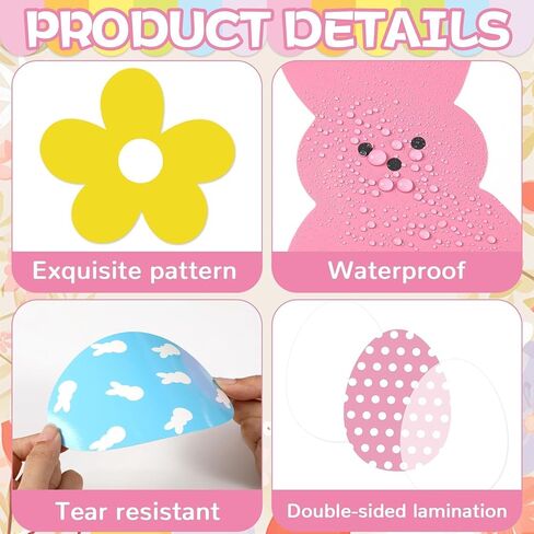 Easter Bulletin Board Classroom Decoration Set Easter Bunny Bulletin Board Bunny Egg Flower Learning Paper Cutouts for School Library Home Office Nursery Chalkboard Wall Decor Spring Party Supplies in Saudi Arabia