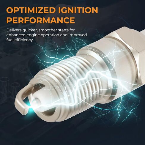 6 قطع من شمعات الإشعال إيريديوم متوافقة مع Ford F150 4.2 Ranger Mustang Explorer E150 E250 Econoline Thunderbird Taurus Mercury Mountaineer Land Rover LR3 استبدال 7316 TR551IX 7159 TR551GP in Kuwait