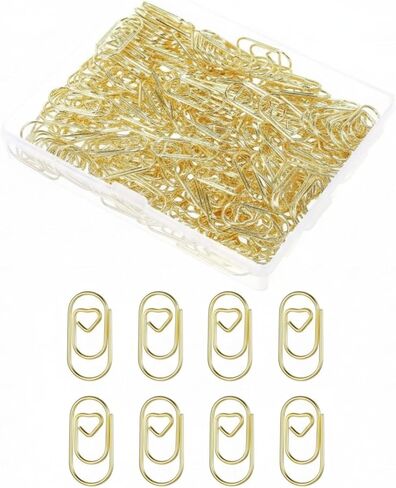 200 Pcs Heart Paper Clips, Wedding Invite Paper Clips, Cute Decorative Office Supplies for Home School Wedding Organizers in Kuwait