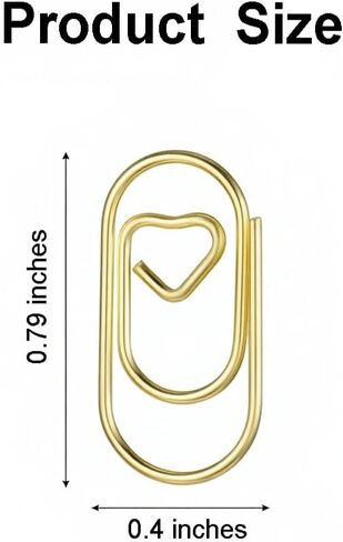 200 Pcs Heart Paper Clips, Wedding Invite Paper Clips, Cute Decorative Office Supplies for Home School Wedding Organizers in Kuwait