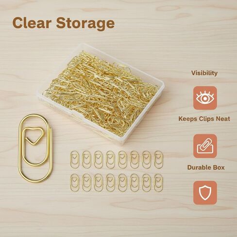 200 Pcs Heart Paper Clips, Wedding Invite Paper Clips, Cute Decorative Office Supplies for Home School Wedding Organizers in Kuwait