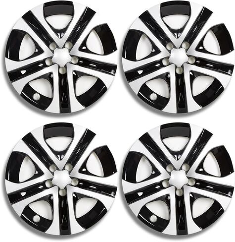 أغطية عجلات Hubcap مقاس 17 بوصة متوافقة مع 2013-2018 Toyota RAV4 LE 5-Spoke Silver Black Plastic مجموعة من 4 قطع بديلة لـ 51817SB 42602 0R020 42030 42020 in Saudi Arabia