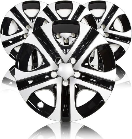 أغطية عجلات Hubcap مقاس 17 بوصة متوافقة مع 2013-2018 Toyota RAV4 LE 5-Spoke Silver Black Plastic مجموعة من 4 قطع بديلة لـ 51817SB 42602 0R020 42030 42020 in Saudi Arabia