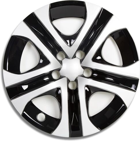 أغطية عجلات Hubcap مقاس 17 بوصة متوافقة مع 2013-2018 Toyota RAV4 LE 5-Spoke Silver Black Plastic مجموعة من 4 قطع بديلة لـ 51817SB 42602 0R020 42030 42020 in Saudi Arabia
