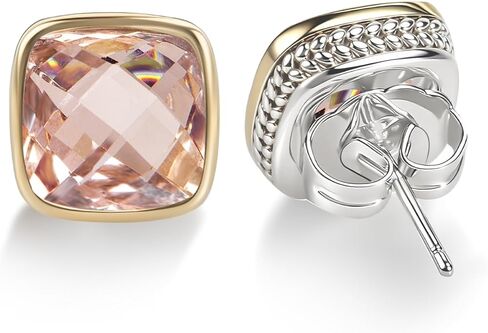 Designer Earrings 11MM CZ 18K Gold Plated Twisted Cable Wire Earrings Stud for Women Trendy Inspired Jewelry Gift in Kuwait