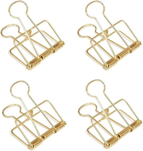 5Pcs Rose Gold Paper Clips, Metal Hollow Design, Binder Clamps for Office, Bills, Notes in Kuwait