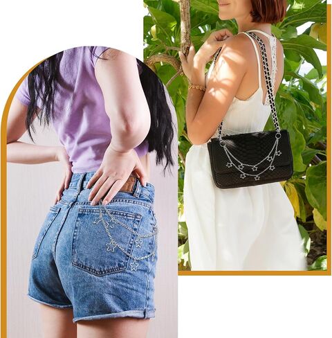 مجموعة إكسسوارات Y2k متضمنة قلادة فضية نجمة Y2k أقراط دائرية لطيفة Y2K نظارات شمسية نجمة مشبك شعر هيب هوب سروال سلسلة مجموعة مجوهرات عتيقة للنساء in Kuwait