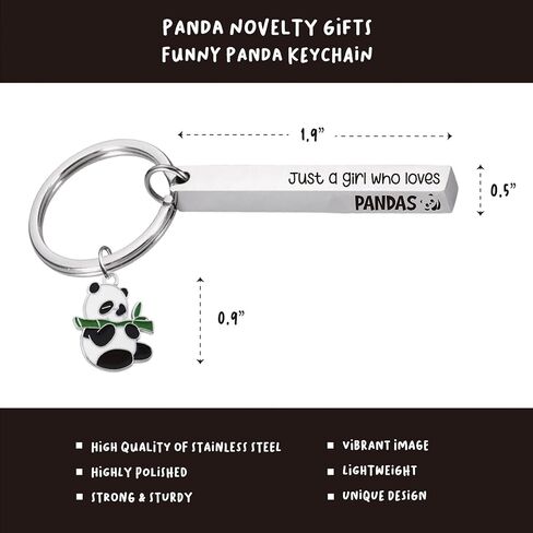 Panda Lover Gifts Women Girl, Cute Panda Journal 200 Pages Notebook A5 Lined with Pen and Keychain, Panda Themed Gift, Inspirational Panda Novelty Gift Ideas, Panda Things for Her Best Friend in Kuwait