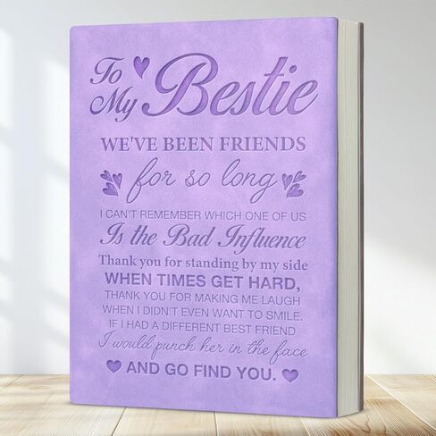 To My Bestie Gifts, 160 Pages Writing Notebook Gift for Best Friend Sister BFF Birthday Graduation, Friendship Gifts for Bestie in Saudi Arabia