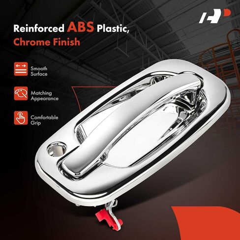 A-Premium - مقبض الباب الخلفي مع إطار ومقابض أبواب خارجية أمامية - متوافق مع 1999-2007 Chevy Silverado & GMC Sierra 1500 2500 3500 - عبوة من 4 قطع، باب أمامي وخلفي، استبدال # 15034985، 15034986 in Saudi Arabia