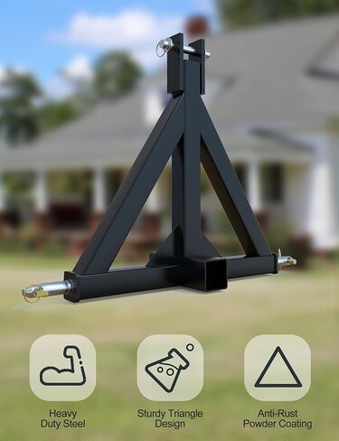 3 Point 2" Trailer Hitch Receiver Heavy-Duty 3 Point Receiver for Category 1 Tractors for Kubota, BX, LM25H, WLM Tractor, NorTrac, Yanmar, Kioti, Cat, John Deere, not fit John Deere IMatch Sale in Kuwait