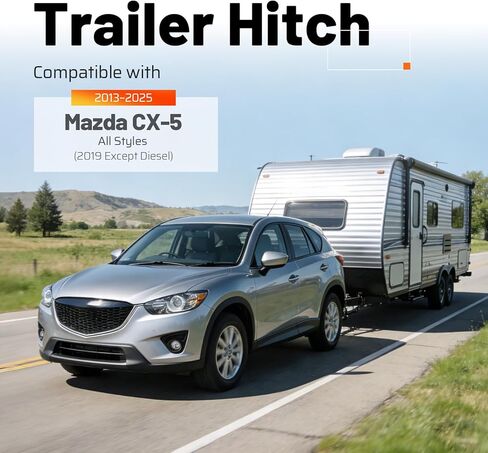 جهاز استقبال وصلة سحب المقطورة من الفئة 3 مقاس 2 بوصة متوافق مع جميع الأنماط 2013-2025 Mazda CX-5 (باستثناء محرك الديزل) in Kuwait