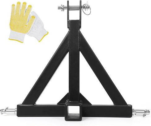 وصلة وصل سريعة ذات 3 نقاط للخدمة الشاقة مع جهاز استقبال وصلة مقطورة مقاس 2 بوصة للجرارات من الفئة 1، ومحول قضيب السحب القوي يناسب كوبوتا ويانمار والمزيد من المعدات الزراعية، فولاذ أسود in Kuwait