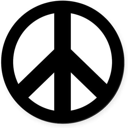 CafePress Peace Black 5.5" Round Car Magnet Magnetic Bumper Display in Saudi Arabia