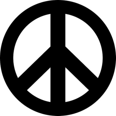 CafePress Peace Black 5.5" Round Car Magnet Magnetic Bumper Display in Saudi Arabia