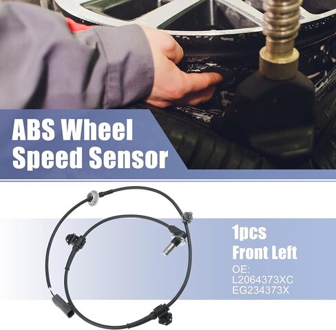 X AUTOHAUX Front Left ABS Sensor Wheel Speed Sensor No.L2064373XC/EG234373X for Mazda CX-7 2007-2012 for Mazda CX-9 2007-2015 Black Gray in Saudi Arabia