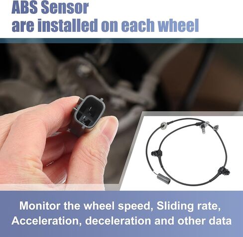 X AUTOHAUX Front Left ABS Sensor Wheel Speed Sensor No.L2064373XC/EG234373X for Mazda CX-7 2007-2012 for Mazda CX-9 2007-2015 Black Gray in Saudi Arabia