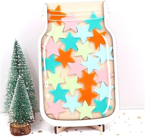 Reward Jars for Kids - Kids Reward Jar Star and Smiley Face Reward Jar,Star Jar Reward System for Kids,Good Behavior Home Classroom in Kuwait