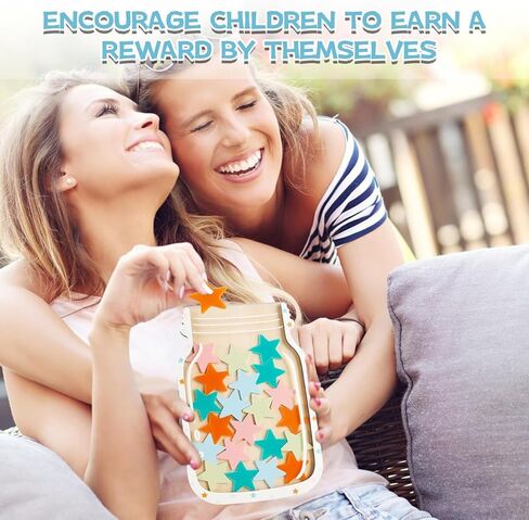 Reward Jars for Kids - Kids Reward Jar Star and Smiley Face Reward Jar,Star Jar Reward System for Kids,Good Behavior Home Classroom in Kuwait