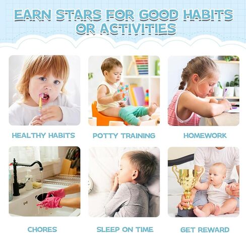 Reward Jars for Kids - Kids Reward Jar Star and Smiley Face Reward Jar,Star Jar Reward System for Kids,Good Behavior Home Classroom in Kuwait