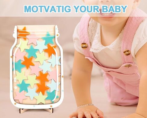 Reward Jars for Kids - Kids Reward Jar Star and Smiley Face Reward Jar,Star Jar Reward System for Kids,Good Behavior Home Classroom in Kuwait