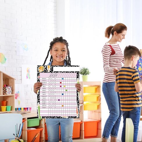 8pcs Attendance Charts for Classroom Management 11x13.8in Multi-Color Incentive Reward Chart Kids Behavior Chart Student Homework Tracker for Chore Responsibility Assignments Data Progress Tracking in Kuwait