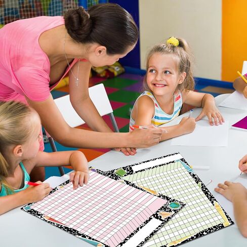 8pcs Attendance Charts for Classroom Management 11x13.8in Multi-Color Incentive Reward Chart Kids Behavior Chart Student Homework Tracker for Chore Responsibility Assignments Data Progress Tracking in Kuwait
