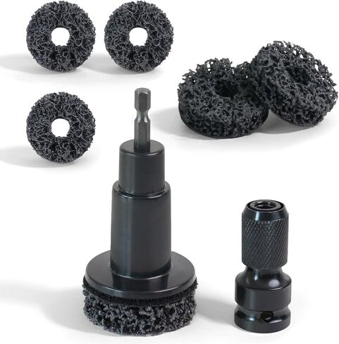 Wheel Hub Cleaning Tool Kit, 5PCS Brake Dust & Rust Removal Brush Set for Drill Attachment, Professional Scratch-Free Wire Wheel Cleaner for Car Truck Auto Hubs, Access Hard to Reach Areas in Saudi Arabia