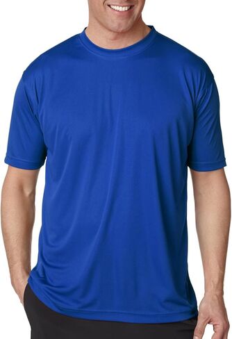 UltraClub Men's Cool & Dry Sport Performance Interlock T-Shirt 6XL ROYAL in Kuwait