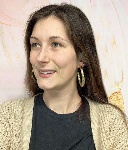 Sheila Fajl Thick Statement Arlene 2.5 inch Large Hoop Earrings in 18k Brushed Gold Plated in Kuwait