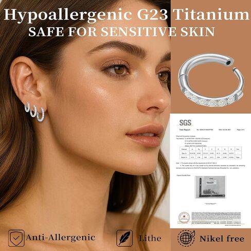 Dainty Moissanite Huggies: 3-Pair Hypoallergenic Earring Set in 14K Gold Plated G23 Titanium for Sensitive Ears, Tiny Cartilage & Wedding Hoops for Everyday Luxury in Saudi Arabia