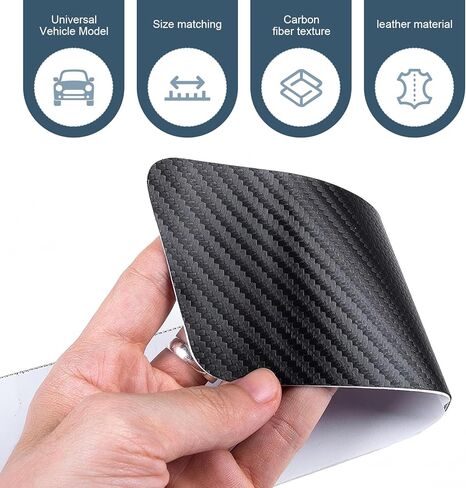 4 PCS Car Door Sill Protectors, Scratch Carbon American Flag Door Entry Edge Scuff Sticker, Self-adhesive Auot Threshold Protection, Universal for Most Cars (Black) in Saudi Arabia