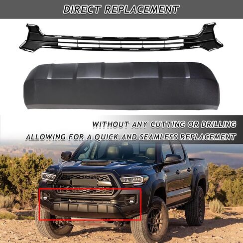 لوحة لوحة انزلاقية سفلية للمصد الأمامي وشبكة سفلية للمصد لـ 2016-2022 Toyota Tacoma استبدال الشبكة الأمامية لـ 5311204050، 5391104210 in Kuwait