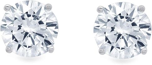 14K White Gold Natural Aquamarine Stud Earrings with Push back - Hypoallergenic, 0.2 cttw - Minimalist Women's Fine Jewelry in Kuwait