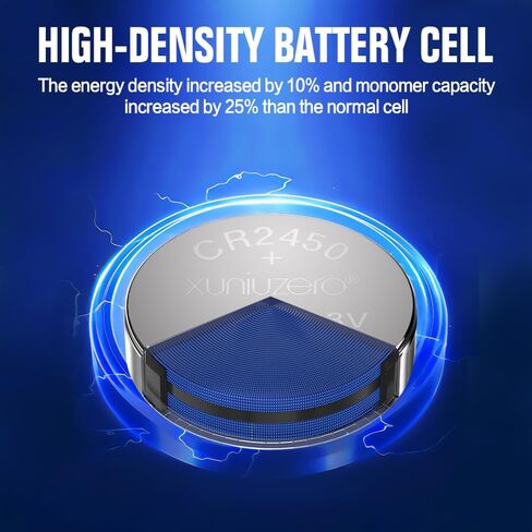 6 عبوات من بطارية الليثيوم الخلوية المعدنية CR2450، 3 فولت، طاقة طويلة الأمد، خالية من الزئبق، حزمة آمنة للأطفال in Kuwait