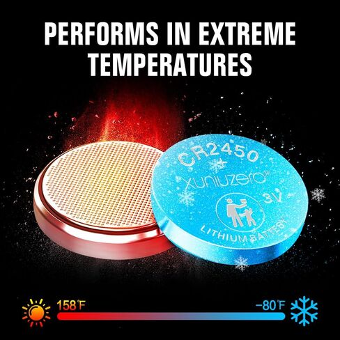 6 عبوات من بطارية الليثيوم الخلوية المعدنية CR2450، 3 فولت، طاقة طويلة الأمد، خالية من الزئبق، حزمة آمنة للأطفال in Kuwait
