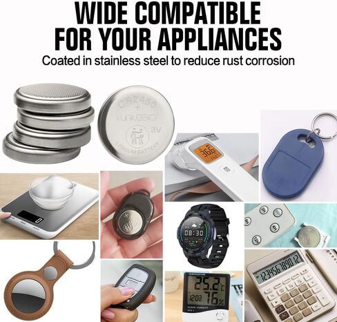 6 عبوات من بطارية الليثيوم الخلوية المعدنية CR2450، 3 فولت، طاقة طويلة الأمد، خالية من الزئبق، حزمة آمنة للأطفال in Kuwait