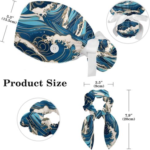 Scrub Cap, Nurse Hat, Surgical Cap with Hair Scrunchy in Saudi Arabia