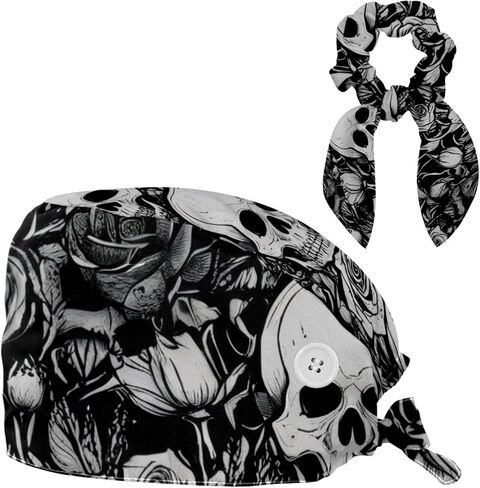 Scrub Cap, Nurse Hat, Surgical Cap with Hair Scrunchy in Saudi Arabia