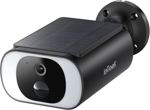ieGeek S1 Solar Security Cameras Wireless Outdoor, 2K WiFi Surveillance Camera for Home Security with AI Motion Sensor, Battery Powered Outside Cam, Color Night Vision, Cloud/SD, Works w/Alexa in Kuwait