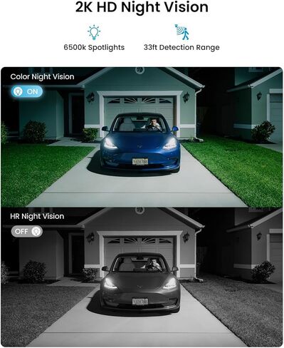 ieGeek S1 Solar Security Cameras Wireless Outdoor, 2K WiFi Surveillance Camera for Home Security with AI Motion Sensor, Battery Powered Outside Cam, Color Night Vision, Cloud/SD, Works w/Alexa in Kuwait