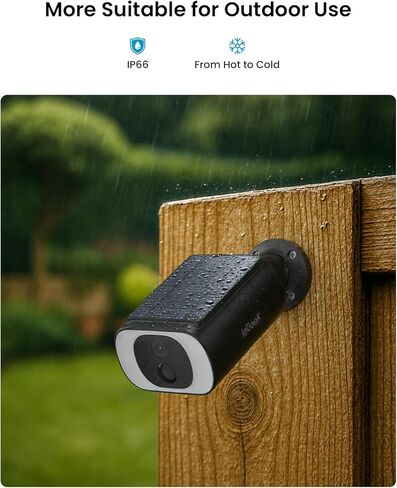 ieGeek S1 Solar Security Cameras Wireless Outdoor, 2K WiFi Surveillance Camera for Home Security with AI Motion Sensor, Battery Powered Outside Cam, Color Night Vision, Cloud/SD, Works w/Alexa in Kuwait