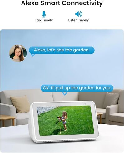 ieGeek S1 Solar Security Cameras Wireless Outdoor, 2K WiFi Surveillance Camera for Home Security with AI Motion Sensor, Battery Powered Outside Cam, Color Night Vision, Cloud/SD, Works w/Alexa in Kuwait