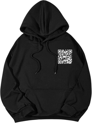 هوديي Funny Fu QR Code، سويت شيرت نكتة للجنسين in Kuwait