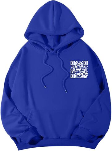 هوديي Funny Fu QR Code، سويت شيرت نكتة للجنسين in Kuwait