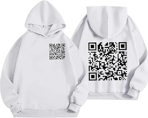 هوديي Funny Fu QR Code، سويت شيرت نكتة للجنسين in Kuwait