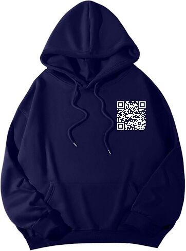 هوديي Funny Fu QR Code، سويت شيرت نكتة للجنسين in Kuwait